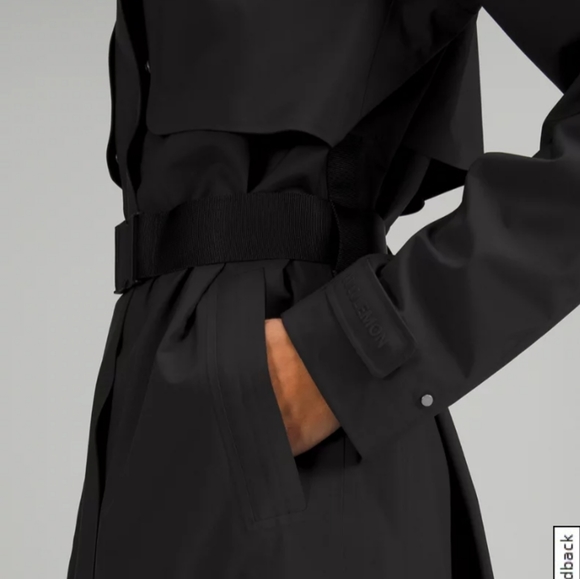 Lululemon | Always There Trench Coat | Black| Size 12 | Full Length | Sold Out | - Picture 4 of 11